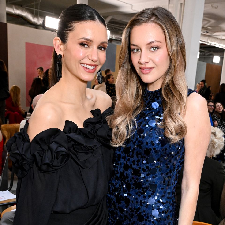 Nina Dobrev and Kelsea Ballerini at the Carolina Herrera fashion show as part of RTW Fall 2026 on February 12, 2026 in New York, New York Nina Dobrev and Kelsea Ballerini. Gilbert Flores/WWD via Getty
