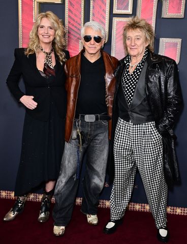 Penny Lancaster, Baz Luhrmann and Rod Stewart Penny Lancaster, Baz Luhrmann, and Rod Stewart. Anthony Harvey/Shutterstock