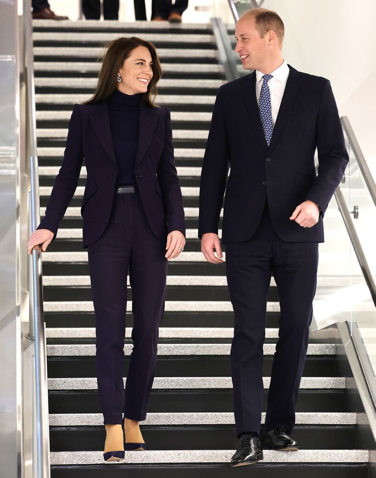 Prince William and Princess Kate arriving at Boston Logan Airport on Nov. 20, 2022 Chris Jackson/Getty