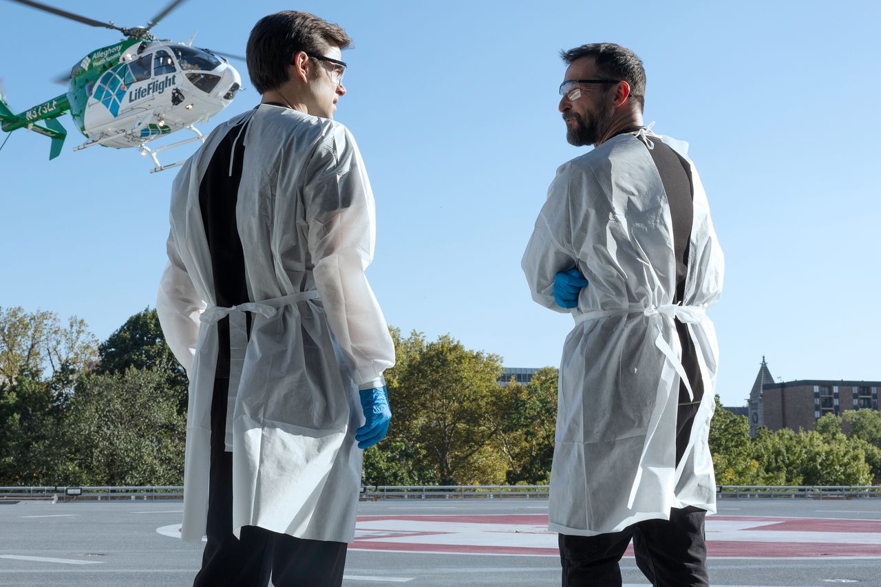 Patrick Ball and Noah Wyle in 'The Pitt' season 2. Warrick Page/MAX