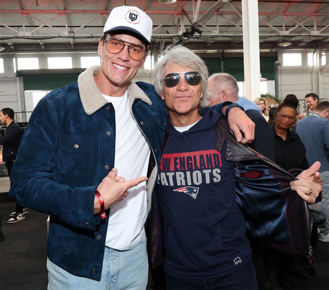 Tom Brady and Jon Bon Jovi Kevin Mazur/Getty
