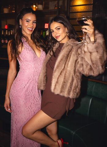 Febuary 11, Victoria Justice and Madison Grace Kicks Off Azazie's Galentine's Dinner at Catch LA Madison Grace and Victoria Justice. Morganne Yambrovich