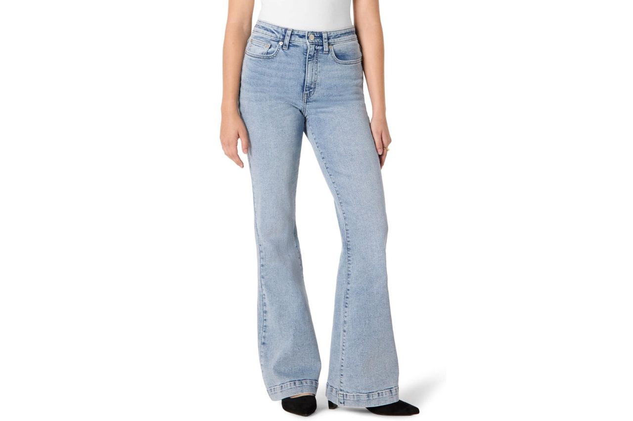 Amazon Essentials Women's High Stretch High-Rise Flare Jean Credit: Amazon