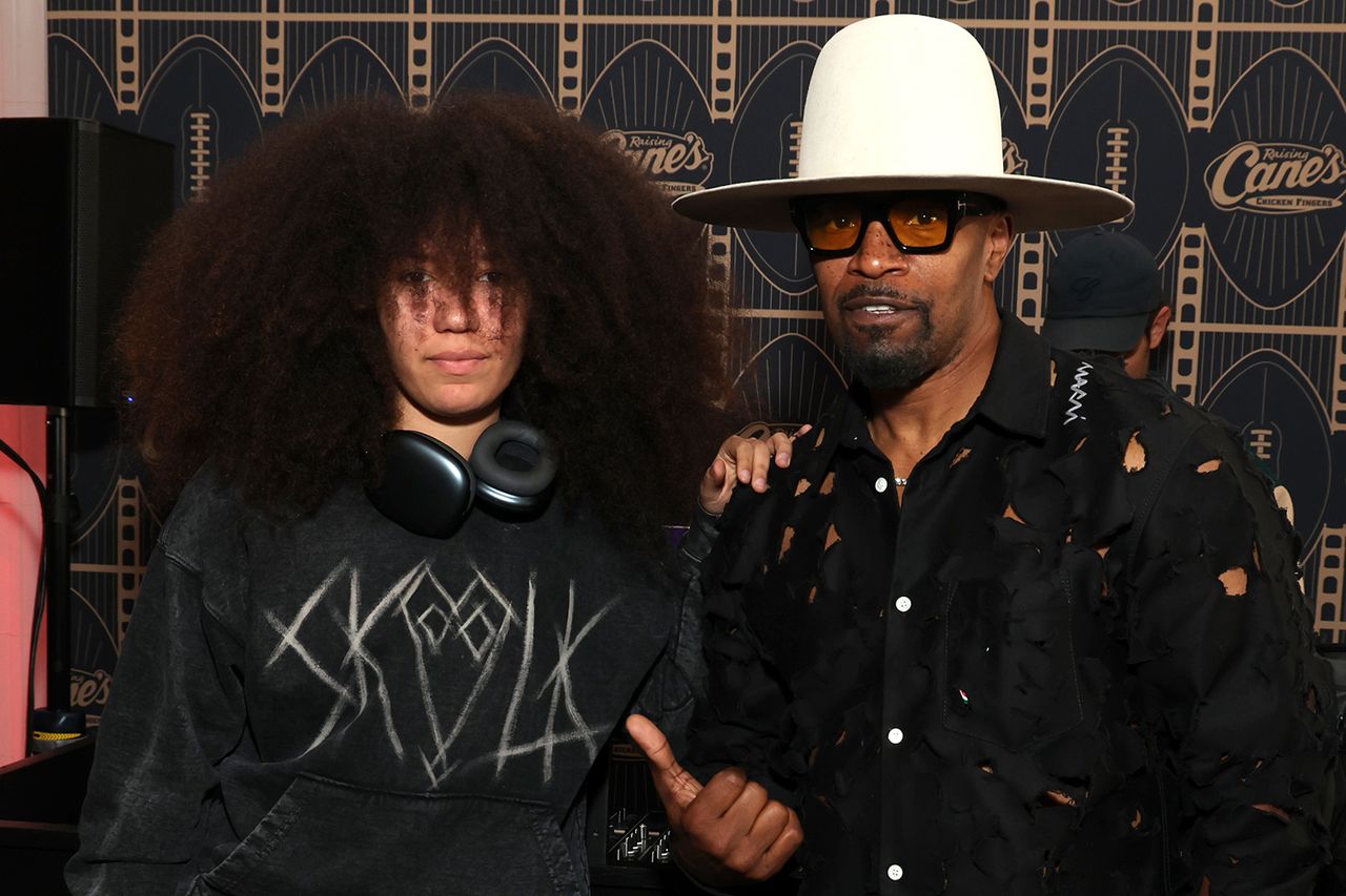 Anelise Bishop and Jamie Foxx. Phillip Faraone/Getty 