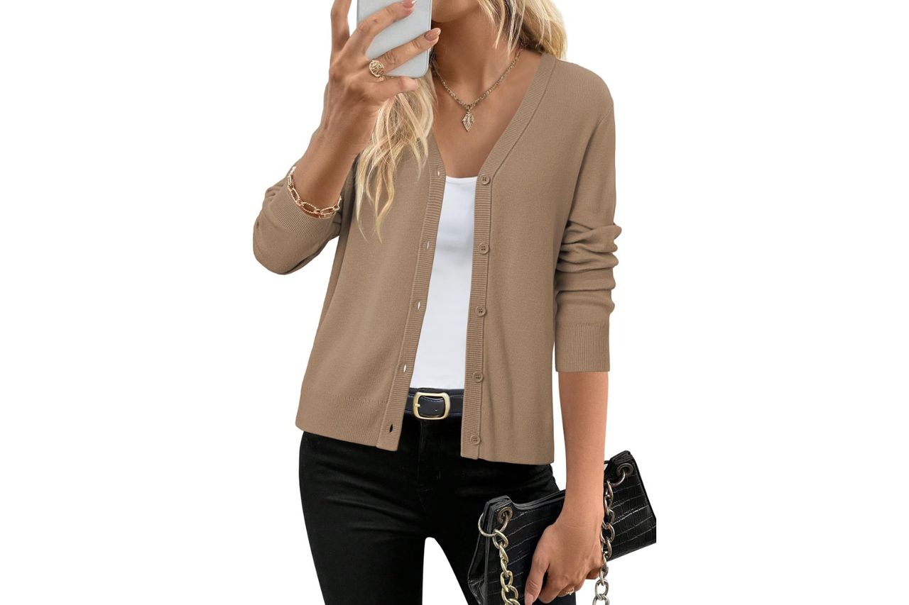 Arach&Cloz Wool Blend Business Casual Cardigan Sweaters Tops Amazon