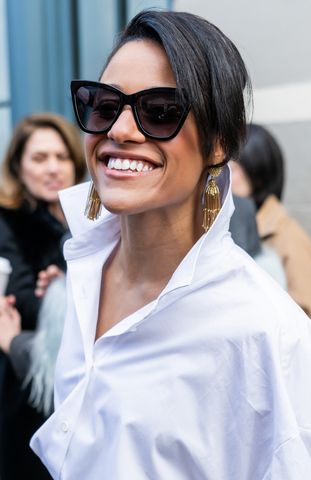 Ariana DeBose attends the Carolina Herrera fashion show during New York Fashion Week Ariana DeBose Gilbert Carrasquillo/GC Images