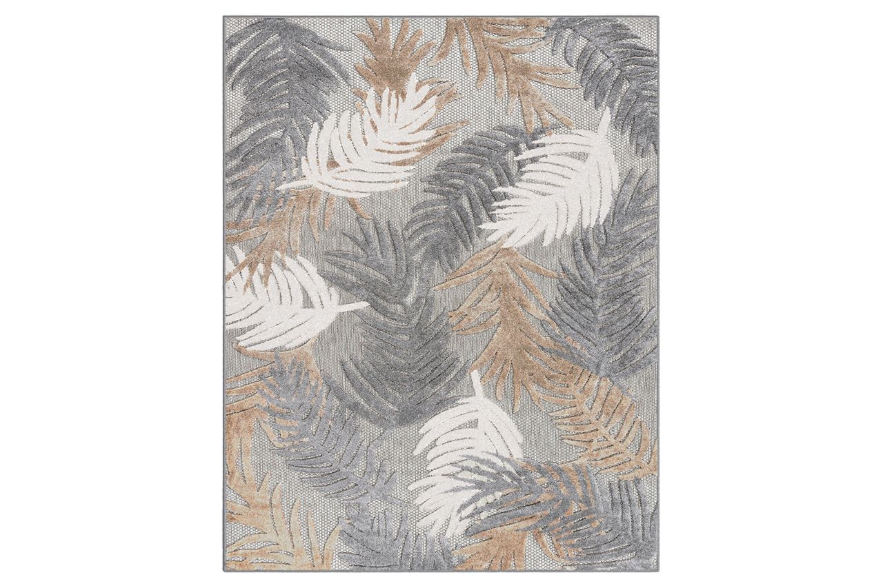 Wayfair Beachcrest Home Hernandez Floral Beige/Gray/Brown Indoor & Outdoor Area Rug Credit: Wayfair