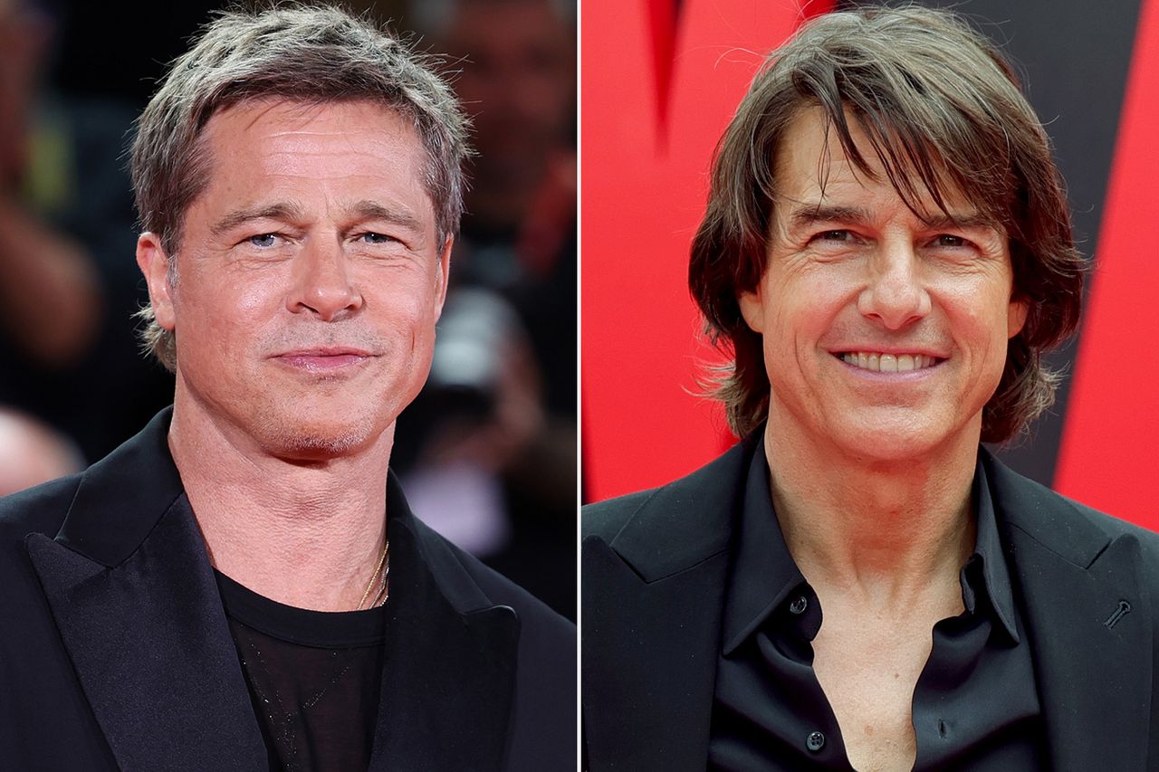 Brad Pitt on Sept. 1, 2024; Tom Cruise on May 18, 2025 Maria Moratti/Getty; Dia Dipasupil/FilmMagic
