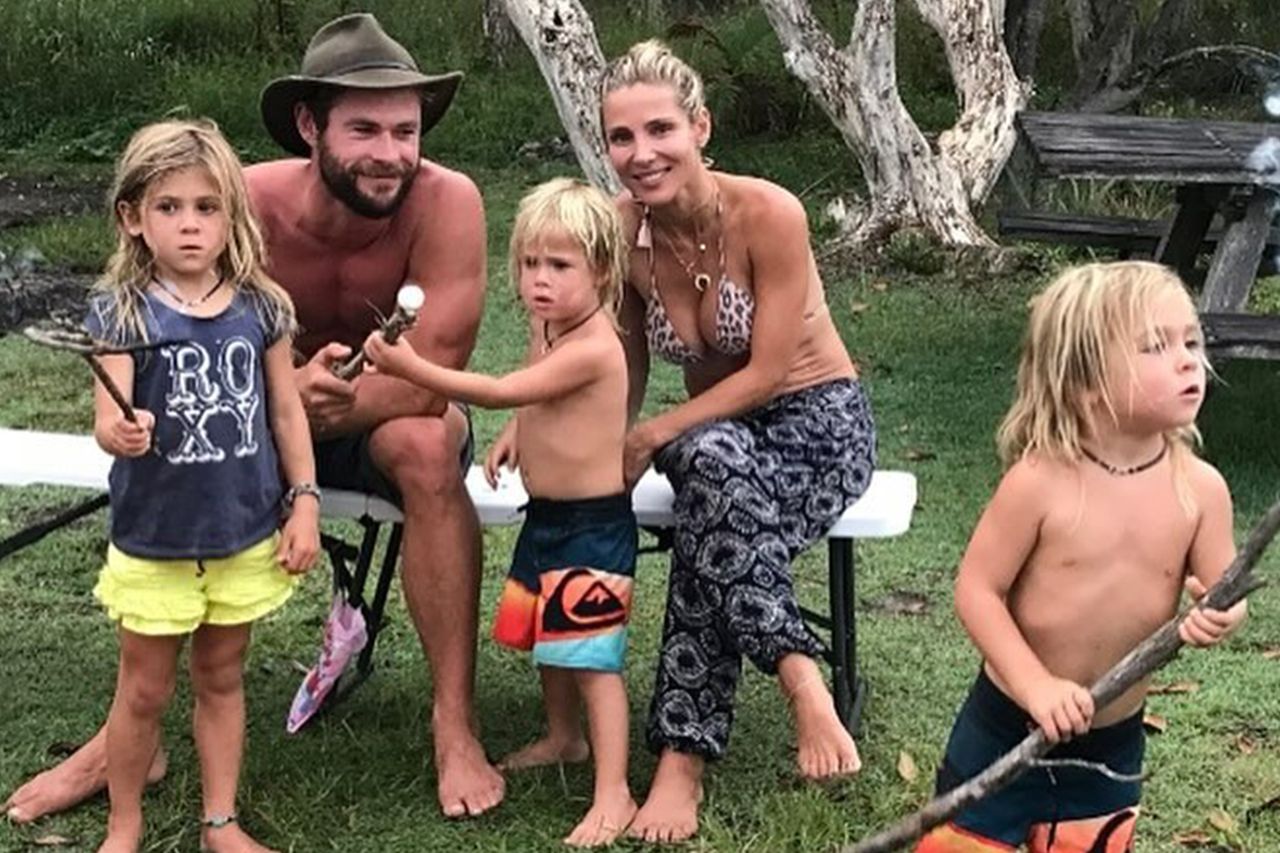 Chris Hemsworth, Elsa Pataky and their three kids. Elsa Pataky/Instagram