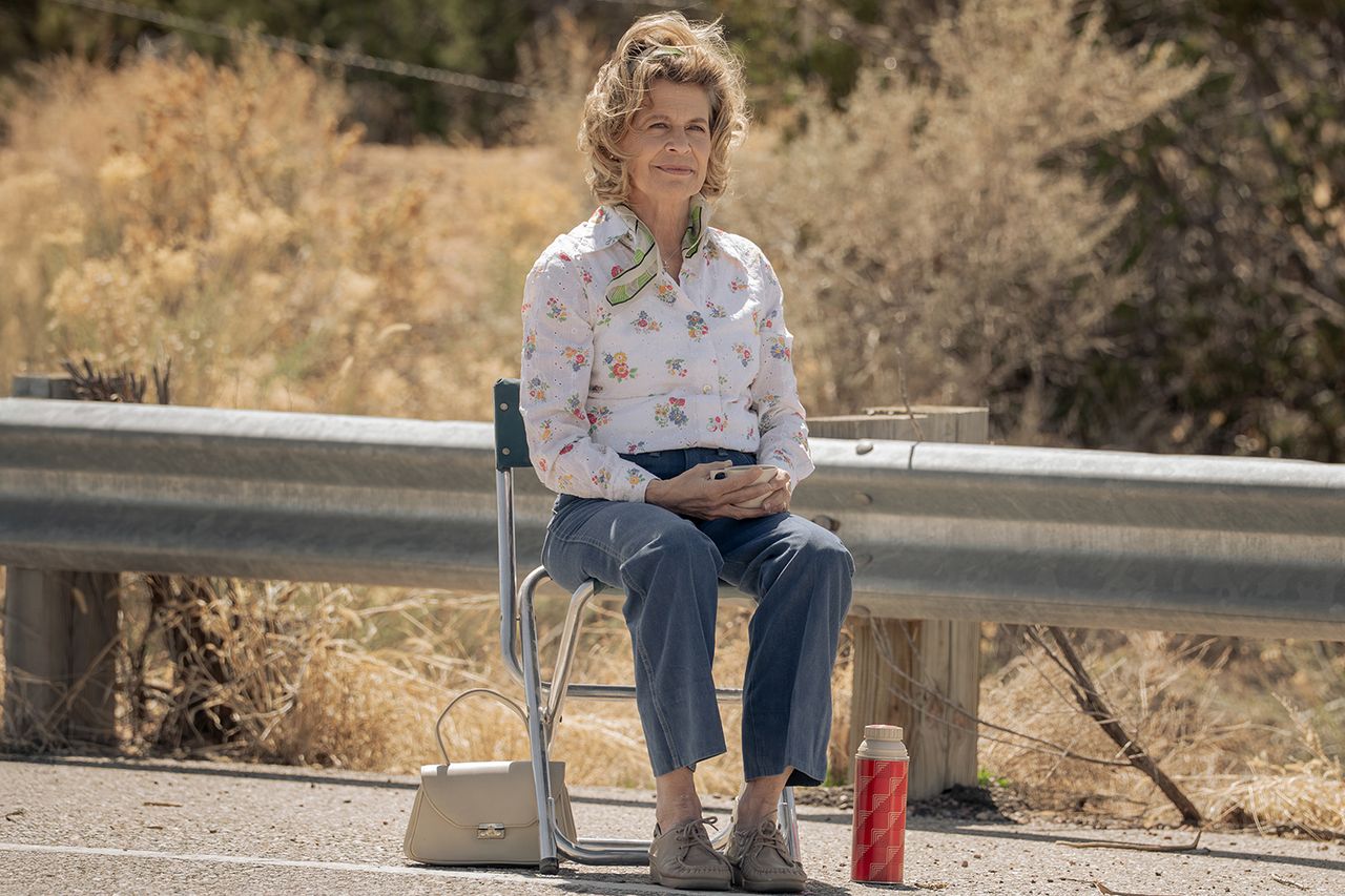 Linda Hamilton as Barbara Sena in Dark Winds, Season 4, Episode 1. Linda Hamilton in 'Dark Winds' season 4 Michael Moriatis/AMC