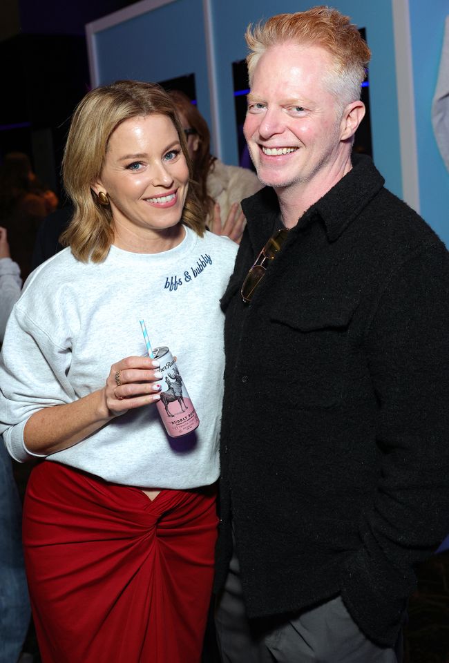 Elizabeth Banks and Jesse Tyler Ferguson attend Archer Roose Wines Galentine's at Regal Cinemas North Hollywood Elizabeth Banks and Jesse Tyler Ferguson Stefanie Keenan/Getty