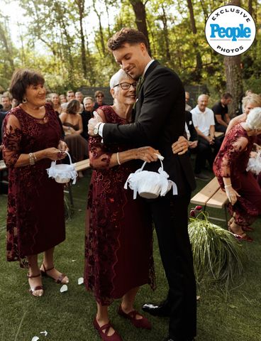 Nick Steinmetz hugging his paternal grandmother, Alice Simple Escape