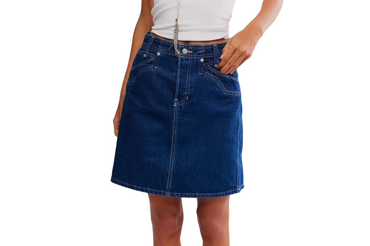 Free People Suzy Western Denim Skirt Credit: Nordstrom