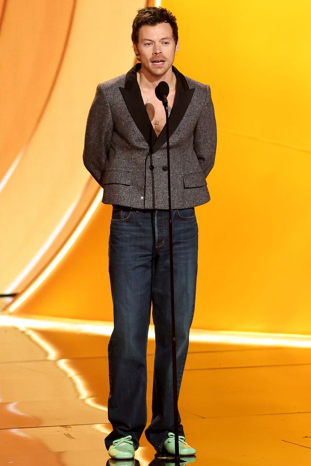 Harry Styles speaks onstage during the 68th GRAMMY Awards at Crypto.com Arena on February 01, 2026 in Los Angeles, California. Harry Styles at the 2026 Grammy Awards on Feb. 1 Frazer Harrison/Getty