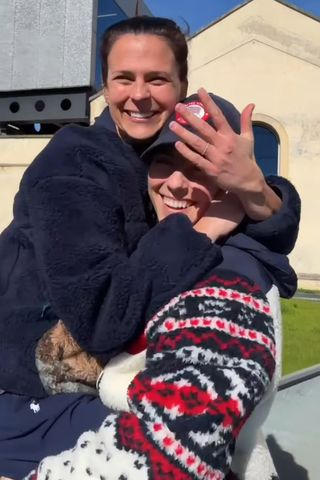 Hilary Knight and Brittany Bowe get engaged in February 2026. Hilary Knight/Instagram