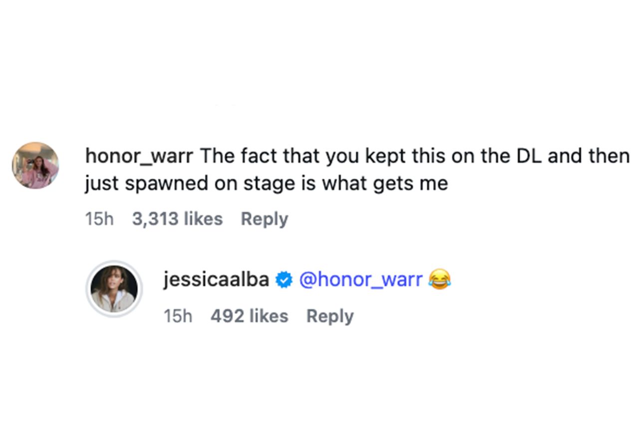 Honor Warren's Instagram comment Jessica Alba/Instagram