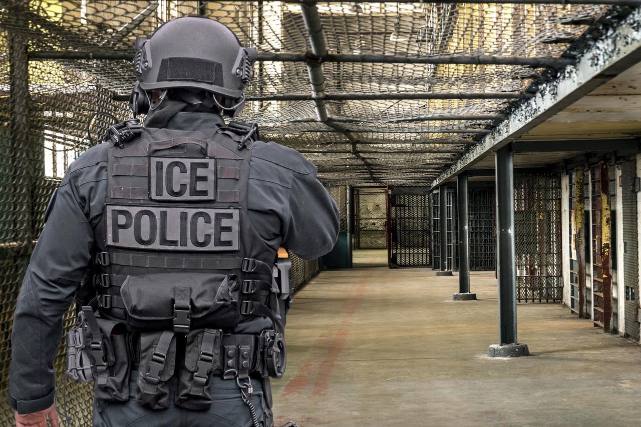 An ICE agent Getty