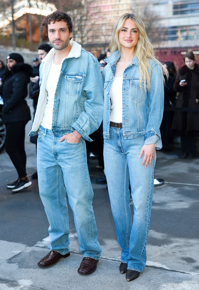 Jackson White and Grace Van Patten attend Calvin Klein fashion show at the Shed in Hudson Yards during New York Fashion Week on February 13, 2026 in New York City. Jackson White and Grace Van Patten. Aeon/GC Images