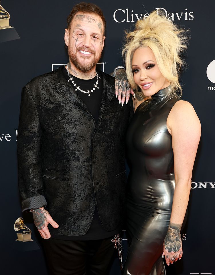Jelly Roll and Bunnie Xo attend the 68th GRAMMY Awards Pre-GRAMMY Gala & GRAMMY Salute to Industry Icons Honoring Avery Lipman & Monte Lipman Jelly Roll and Bunnie Xo on Jan. 31, 2026 Kevin Mazur/Getty