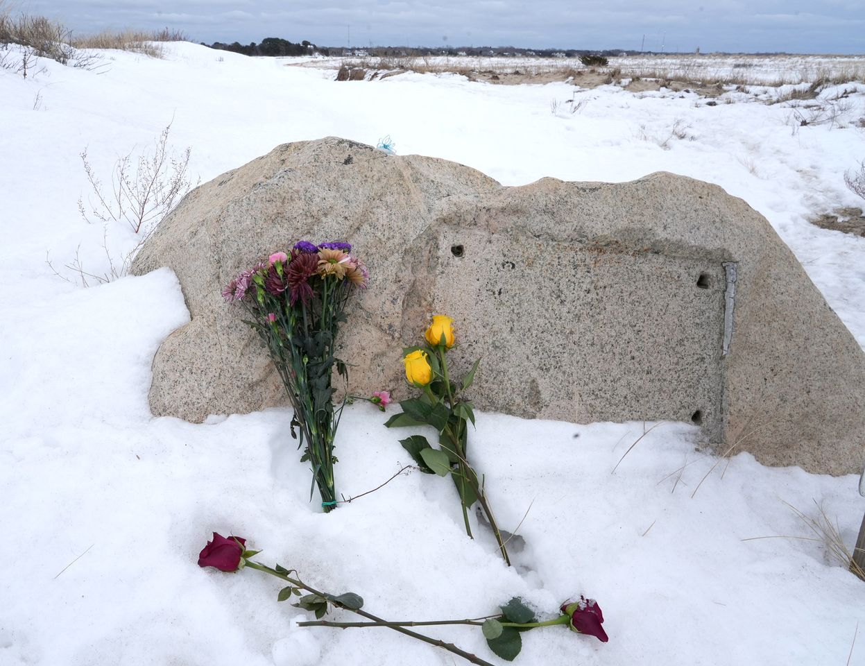 The memorial at First Encounter Beach in Eastham, Mass. Merrily Cassidy/Cape Cod Times / USA TODAY NETWORK via Imagn
