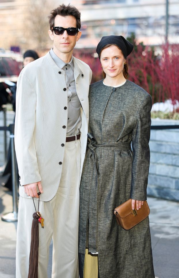 Mark Ronson and Grace Gummer attend Calvin Klein fashion show at the Shed in Hudson Yards during New York Fashion Week on February 13, 2026 in New York City. Mark Ronson and Grace Gummer. Aeon/GC Images
