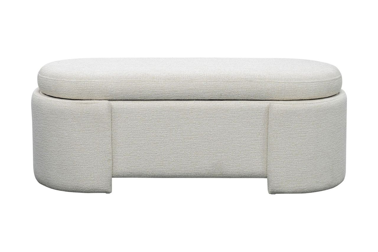 Martha Stewart Leslie Fully Upholstered Oval Storage Bench Wayfair