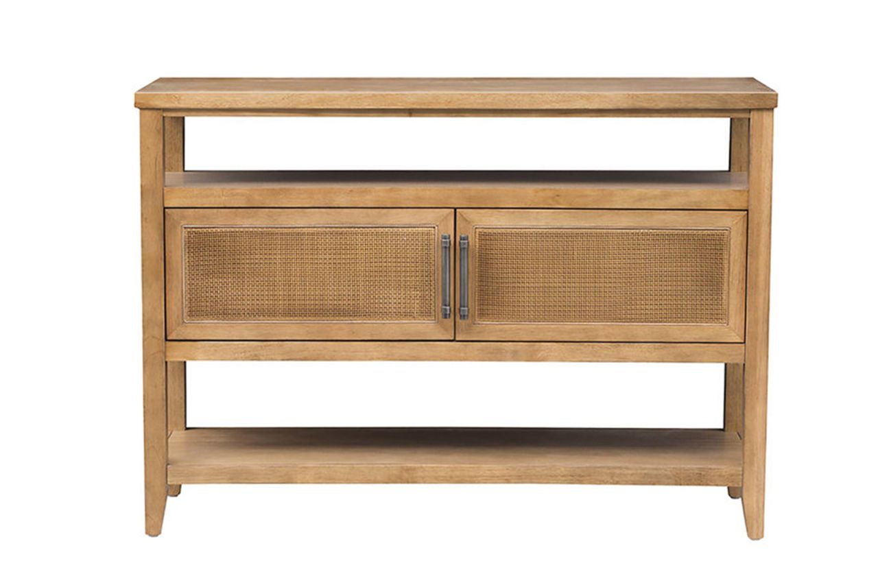 Martha Stewart Naomi 2-Door Cane Storage Console Table Wayfair