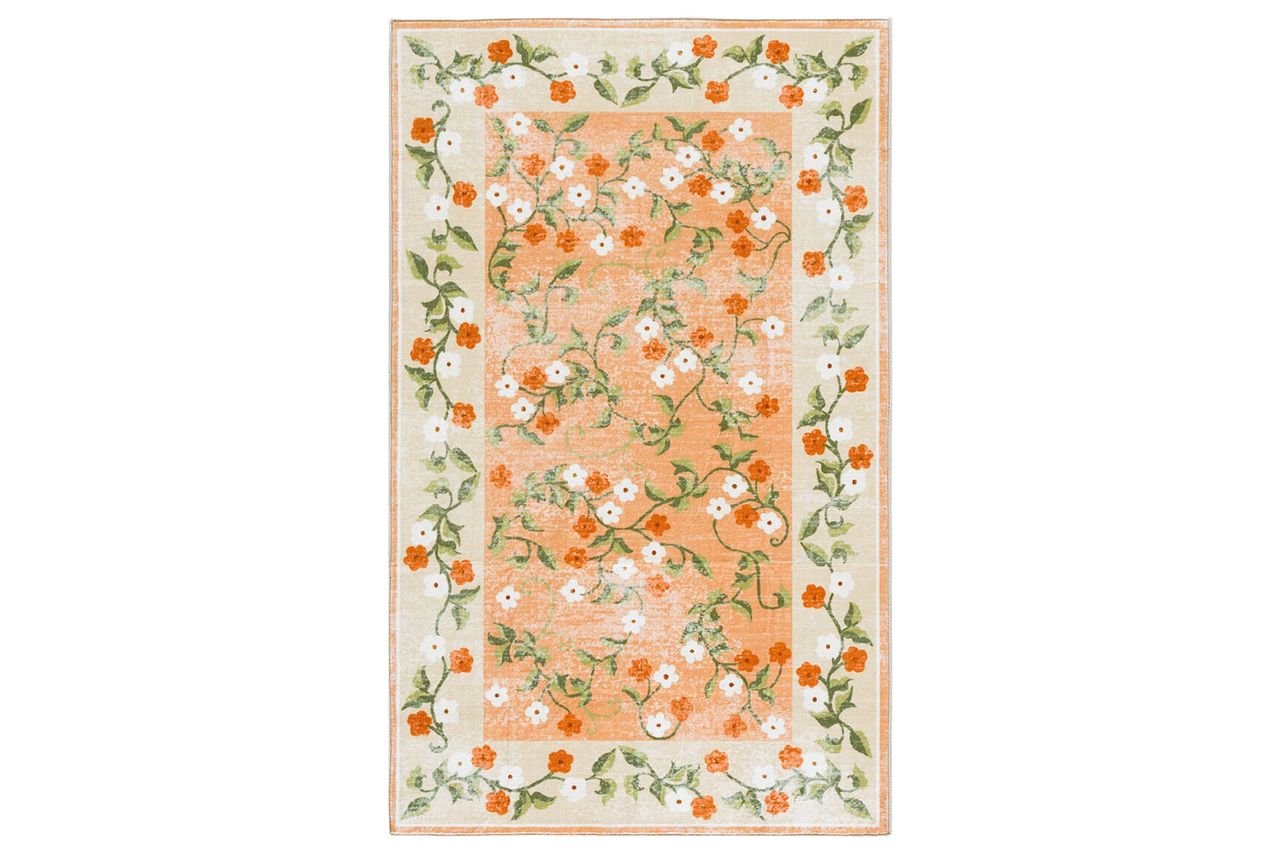 Martha Stewart Rugs Msrw Floral 195 Performance Machine Washable Floral Rug Wayfair
