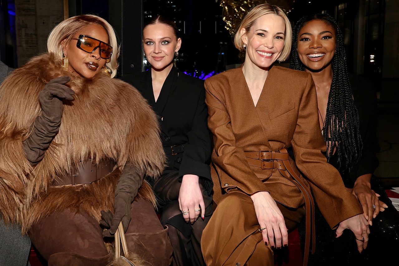 Mary J. Blige, Kelsea Ballerini, Leslie Bibb, and Gabrielle Union-Wade attend the Michael Kors Collection Fall/Winter 2026 Runway Show Mary J. Blige, Kelsea Ballerini, Leslie Bibb, and Gabrielle Union-Wade Dimitrios Kambouris/Getty