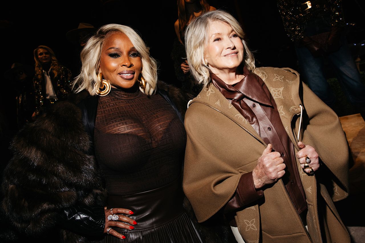 Mary J. Blige and Martha Stewart at the L'Agence fashion show as part of RTW Fall 2026 on February 11, 2026 in New York, New York. Mary J. Blige and Martha Stewart Lexie Moreland/WWD via Getty