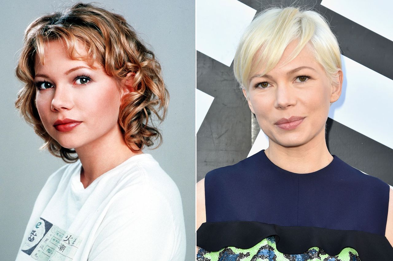Michelle Williams on 'Dawson's Creek' in 1998 and now Getty Images; Pascal Le Segretain/Getty Images