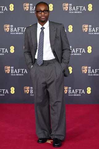 Miles Caton attends the EE BAFTA Film Awards 2026 at The Royal Festival Hall on February 22, 2026 in London, England. Joe Maher/BAFTA/Getty