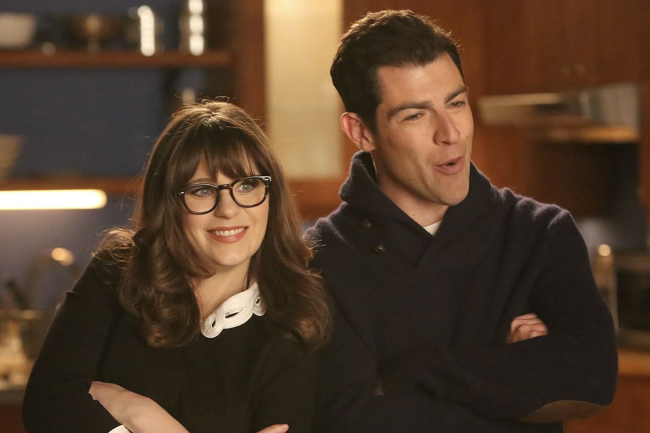 Max Greenfield and Zooey Deschanel together in a casual setting Max Greenfield and Zooey Deschanel in 'New Girl'Credit: Fox