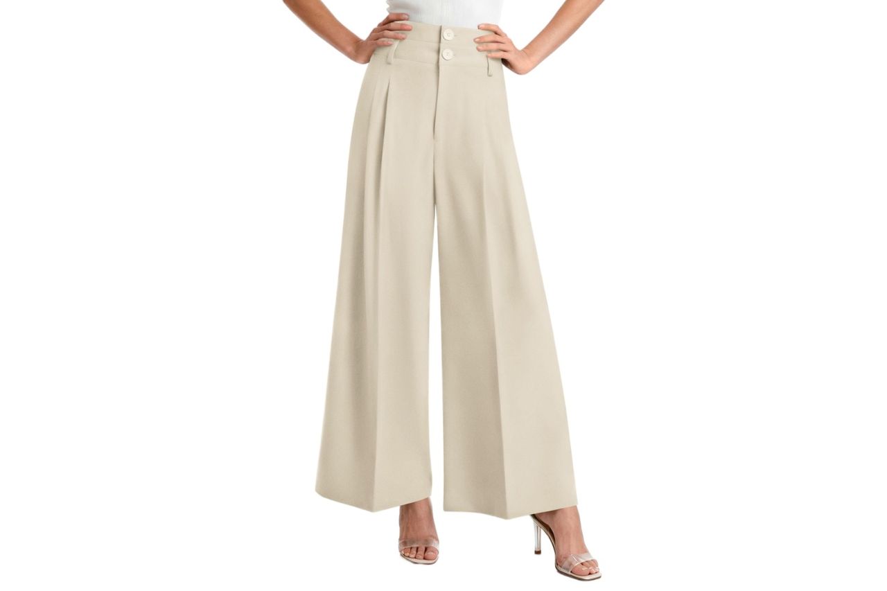 Prettygarden Womens Spring Wide Leg Palazzo Pants 2026 Trendy Loose Button High Waist Pleated Work Business Casual Trousers Amazon