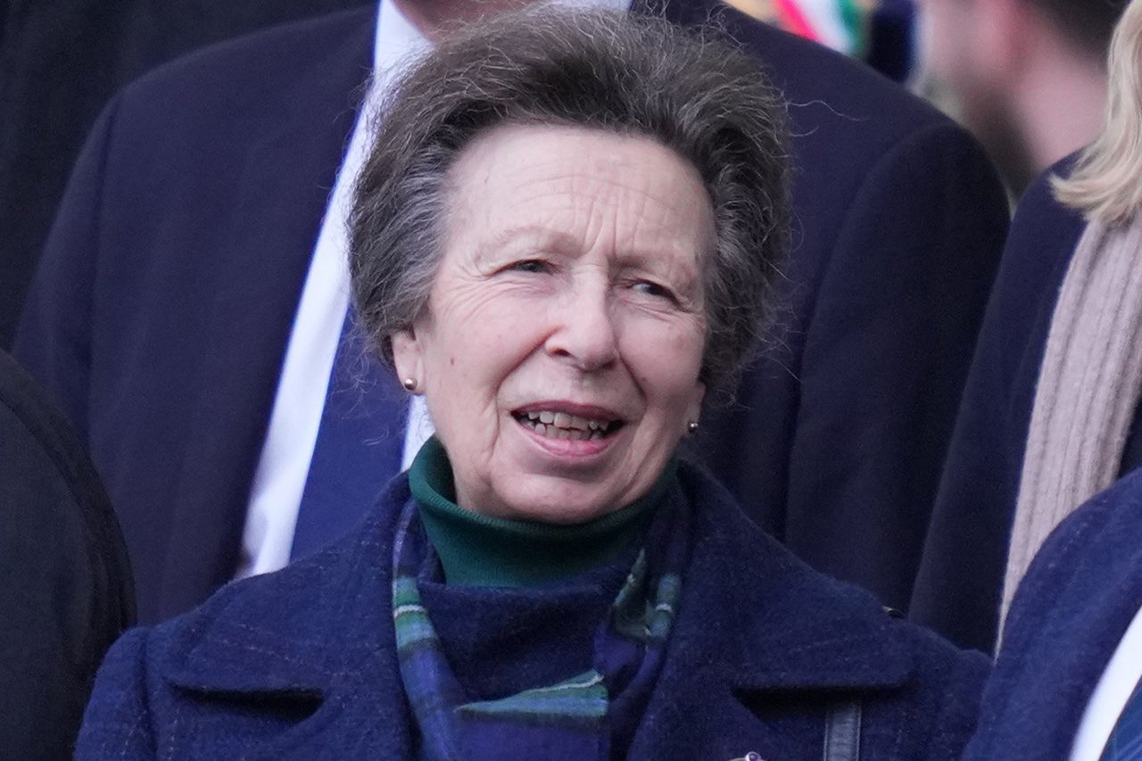 Princess Anne attends the Guinness Six Nations 2026 Round 1 match between Italy and Scotland at Olympic Stadium on Feb. 7, 2026. Alfredo Falcone/LaPresse/Shutterstock 