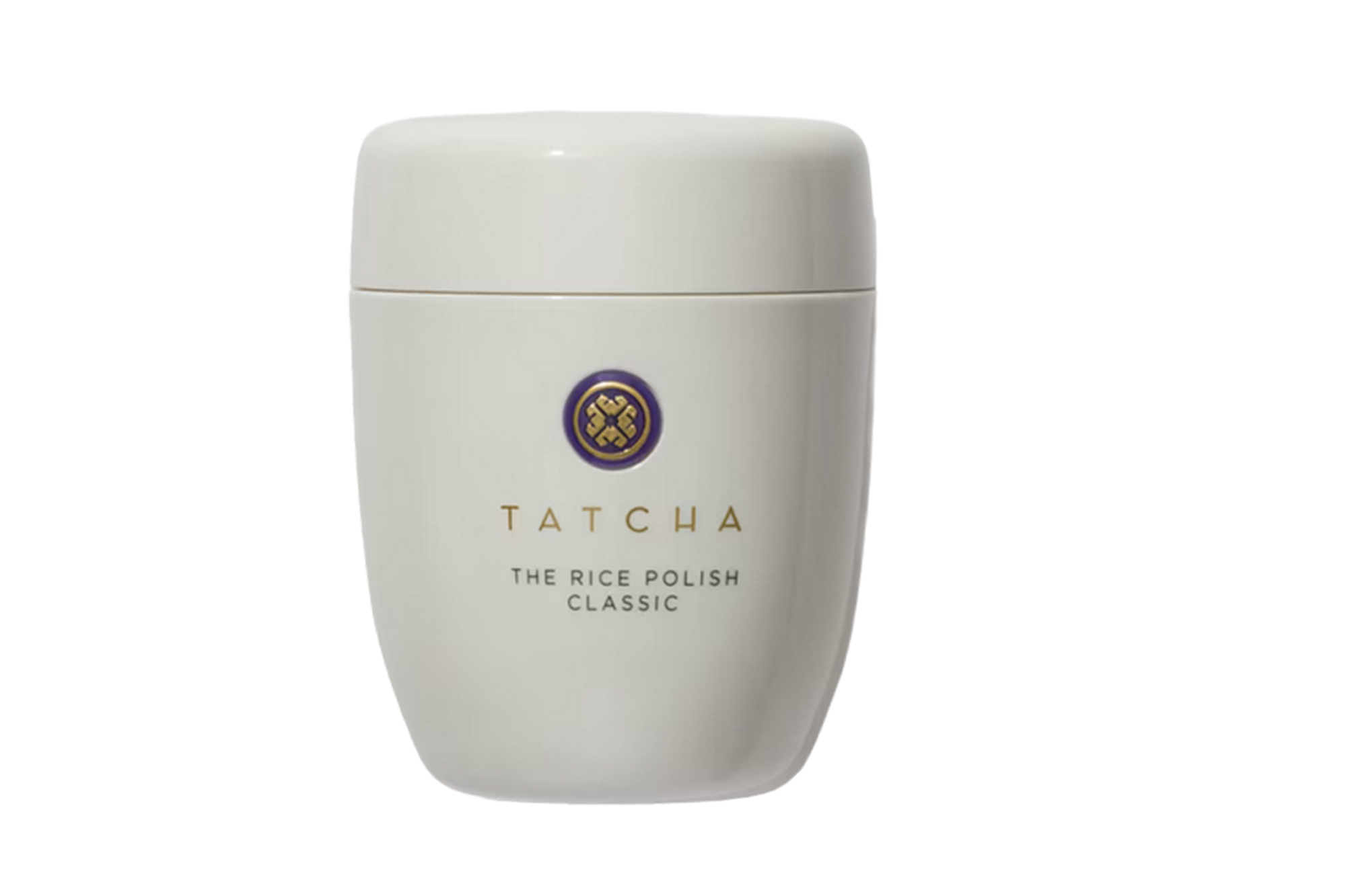 White Tatcha The Rice Polish Classic container.