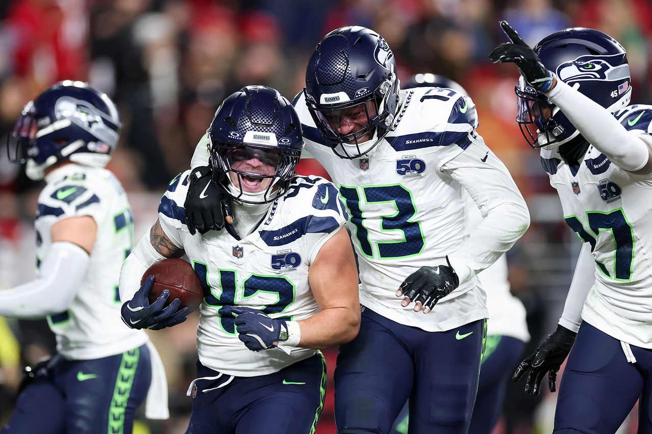 The Seattle Seahawks team on January 3, 2026 in Santa Clara, California Ezra Shaw/Getty