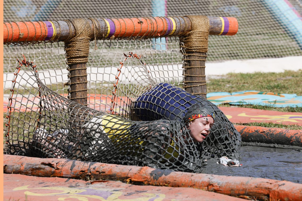 SURVIVOR 50 - Emily Flippen Emily Flippen in the first immunity challenge of Survivor 50Credit: Gail Schulman/CBS