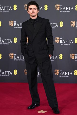 Timothee Chalamet attends the EE BAFTA Film Awards 2026 at The Royal Festival Hall on February 22, 2026 in London, England. Joe Maher/BAFTA/Getty