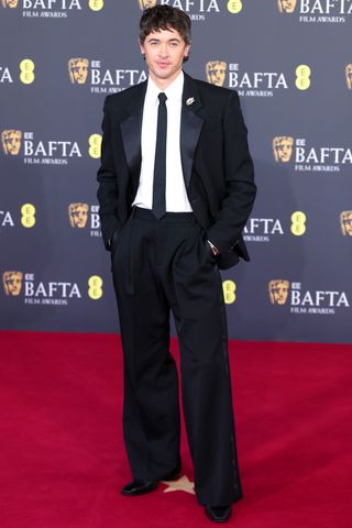 Tom Blyth attends the 2026 EE BAFTA Film Awards at The Royal Festival Hall on February 22, 2026 in London, England. Stephane Cardinale - Corbis/Corbis via Getty