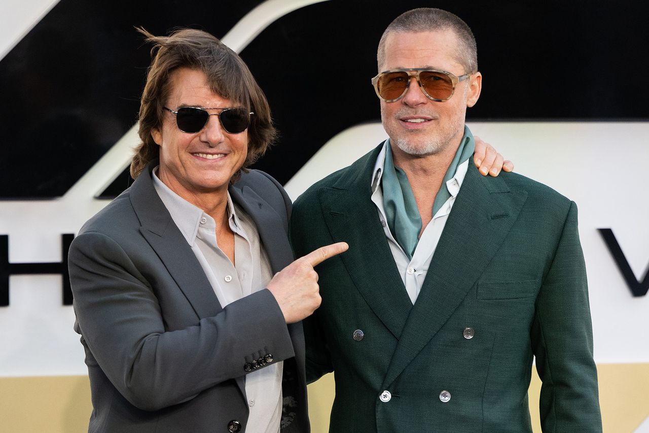Tom Cruise and Brad Pitt on June 23, 2025 Samir Hussein/WireImage