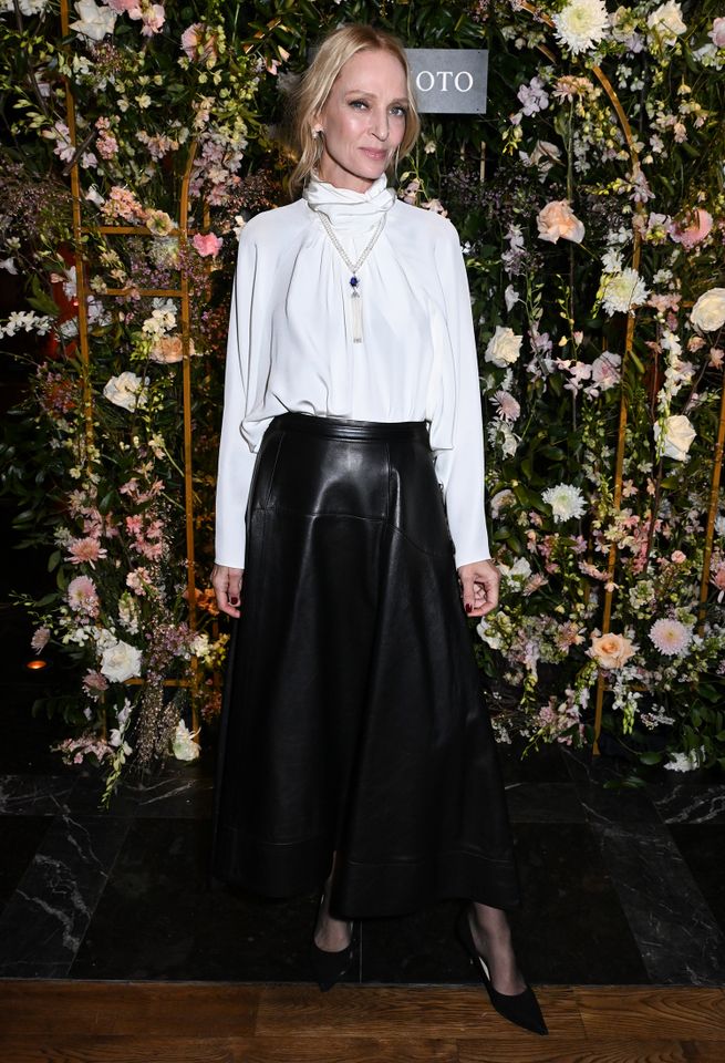 Uma Thurman at the Mikimoto High Jewelry Event as part of RTW Fall 2026 on February 10, 2026 in New York, New York. Uma Thurman Gilbert Flores/WWD via Getty