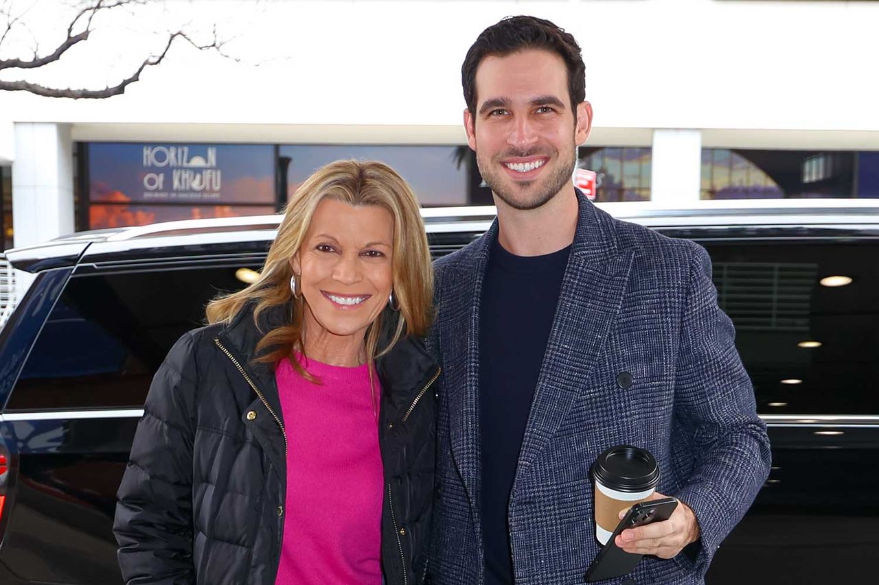 Vanna White and son Nikko Santo Pietro are seen arriving at 'The Drew Barrymore Show' on February 25, 2025 in New York City. Vanna White and Nikko Santo Pietro in 2025 Jason Howard/Bauer-Griffin/GC Images