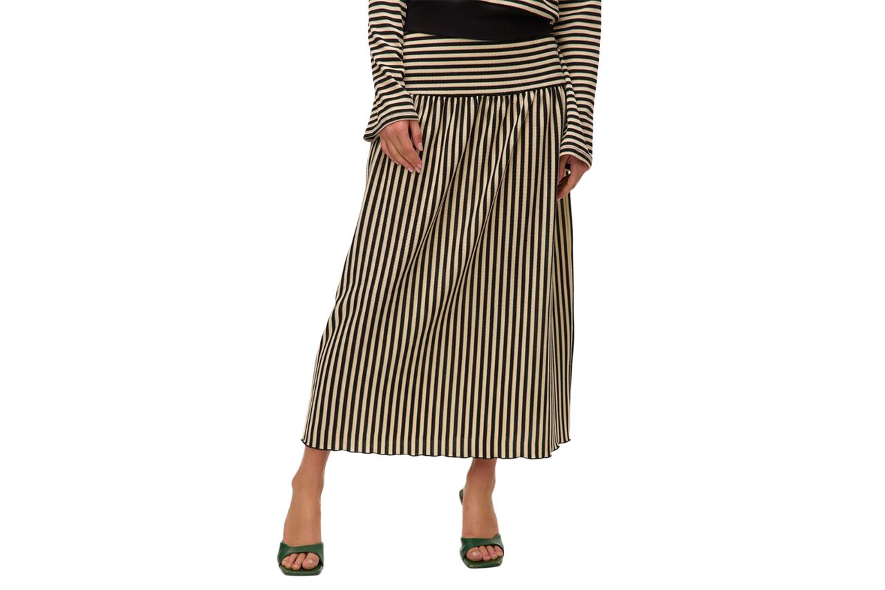 VERO MODA Isabella Stripe Knit Midi Skirt Credit: Nordstrom