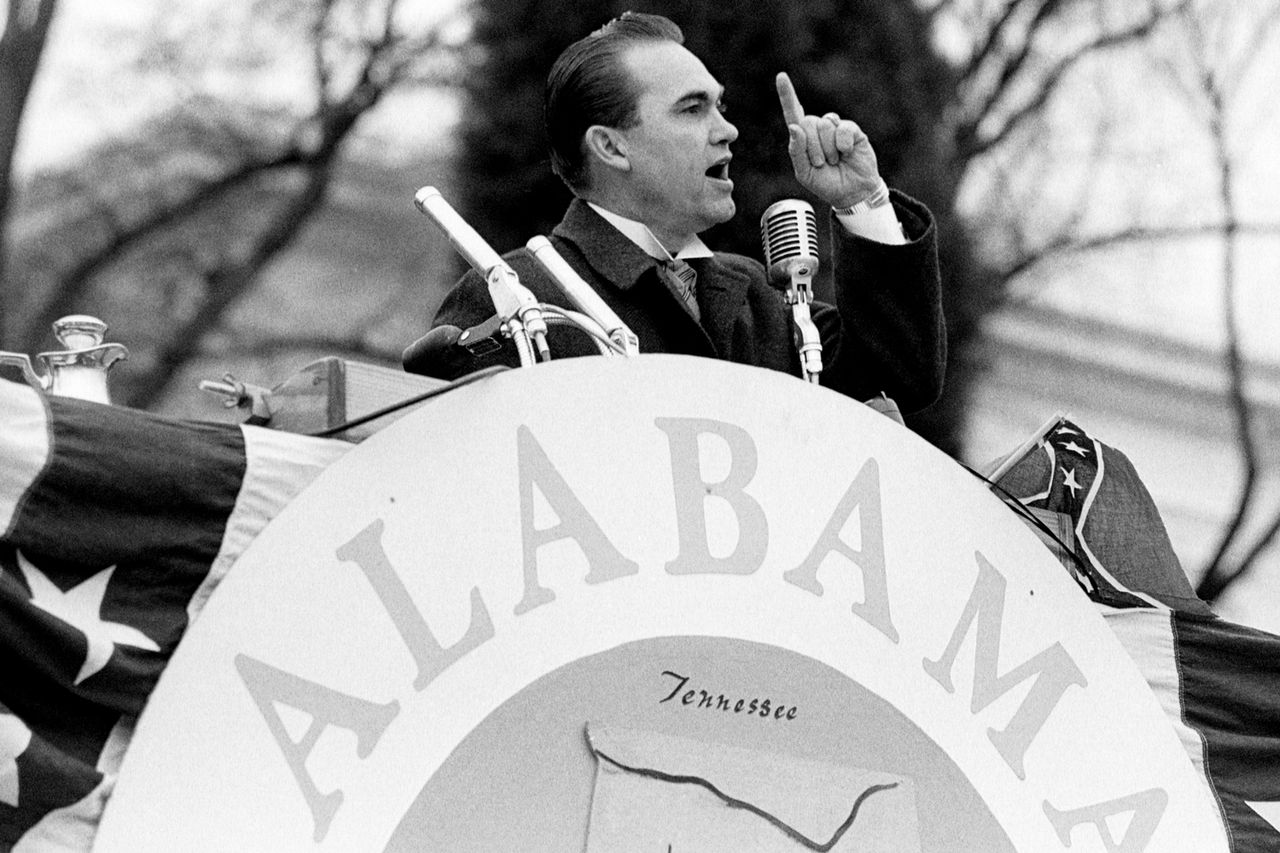 Alabama Gov. George C. Wallace delivers his inaugural address in January 1963 Bettmann/Getty