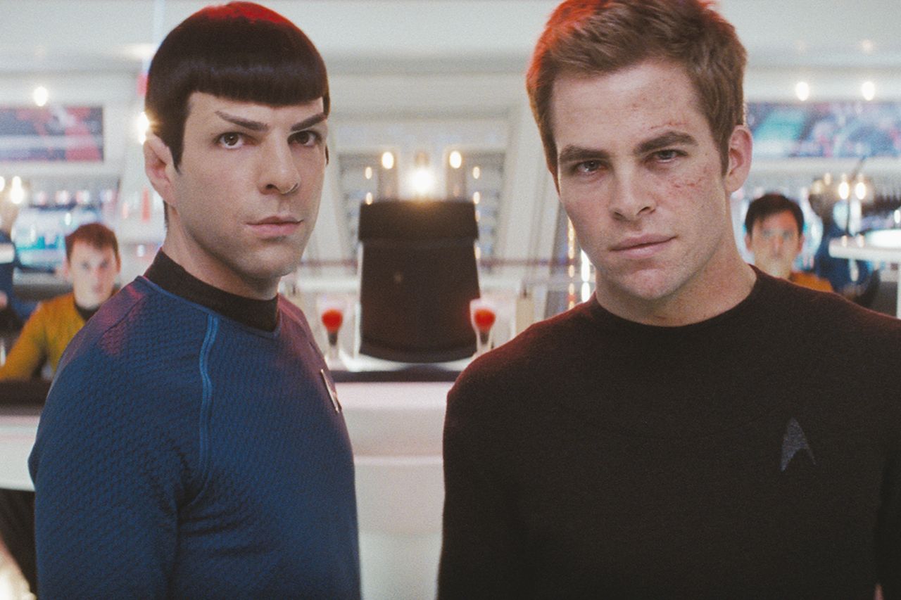 Spock (Zachary Quinto, left) and James T. Kirk (Chris Pine, right) in Star Trek Zachary Quinto and Chris Pine in 2009's Star TrekCredit: Paramount Pictures
