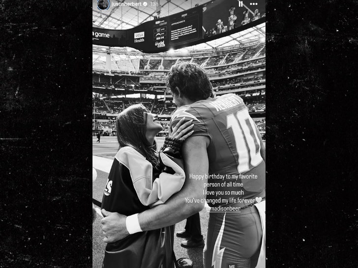 justin herbert and madison beer instagram