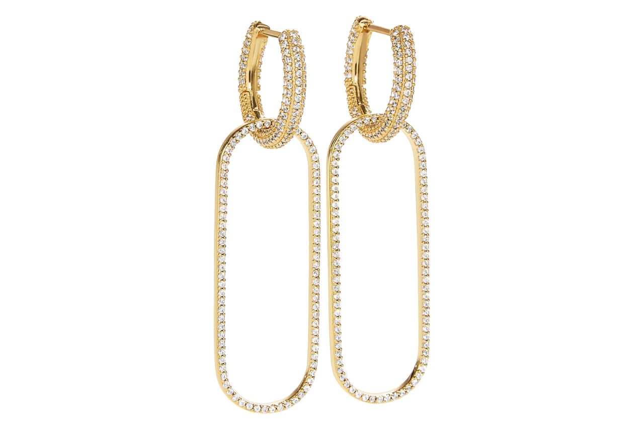 18K Gold Clara Earrings - Gold/Pavé Credit: Baublebar