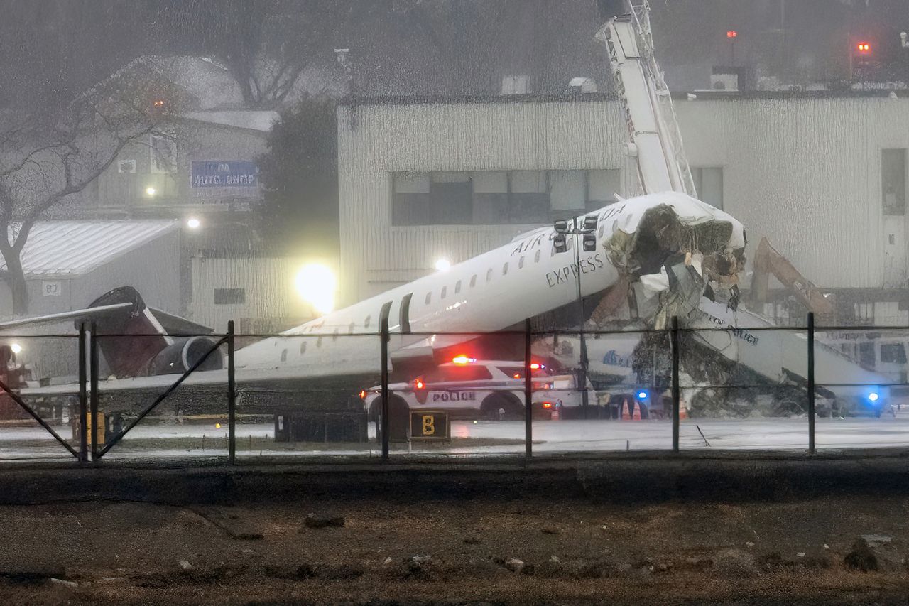 An Air Canada Express CRJ-900 sits on the runway at LaGuardia Airport on March 23, 2026. Photo of Air Canada plane crashCredit: Theodore Parisienne/New York Daily News/Tribune News Service via Getty