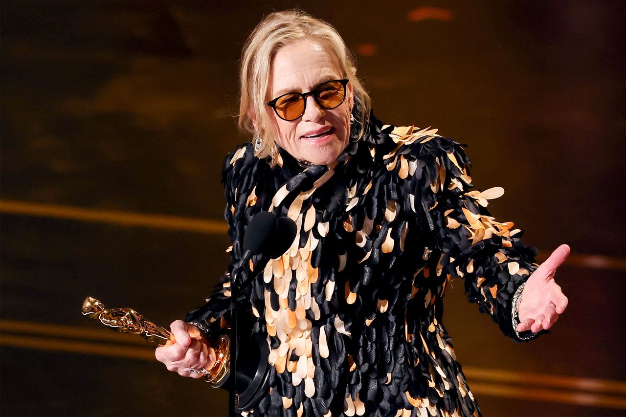 Amy Madigan accepting her Oscar in 2026Credit: Kevin Winter/Getty